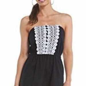 Mud Pie Black Bliss Strapless Dress, Small